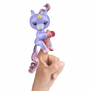 Интерактивный единорог Fingerlings Алика, пурпурный, 12 см. (WowWee, 3709)